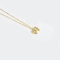 Elegante collana con ciondolo a fiocco dorato per donna con catena sottile minimalista - Fiocco a Cuore Liscio