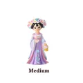 Medium size Q-version ancient Chinese style resin figurine in purple and blue hanfu - M / Style 1218-2B Flower Basket