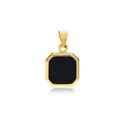 Zonder ketting Goud/Zwart Emaille