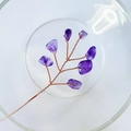 Handmade copper wire tree ornament featuring purple amethyst crystal stone chips - 15CM / Amethyst