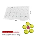 24-cavity silicone mousse cake mold and chocolate wax seal tools for DIY baking - 24-Cavity Round Disk