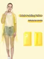Impermeabile giallo budino portatile in formato carta per adulti tra 140-180 cm - Adulto / Giallo budino