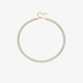 Minimalistische S925 Silber Goldkette mit Spiralanhänger und rechteckigen Steinen - 925er Silber / Platin