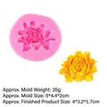 Moule en silicone rose pour pendentifs fleurs DIY et gâteaux en pâte à sucre fondant - Rose