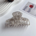 Minimalist marble pattern acetate hair claw clip in cream white for elegant styling - 4# Colorful Gray