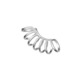 Minimalist silver multi-layer ear cuff featuring a geometric hollow wrap design - 26 (Silver 5-Ring Parallel) / Single Piece