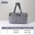 Grey quilted pet carrier bag for small dogs and cats in size M and L options - Pet Car Travel Gear / Grey Car Carrier Bag (Medium)