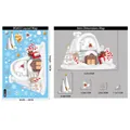 Christmas static window stickers featuring snow house and candy cane motifs, 20x30cm size - BQ432 Snow House