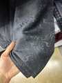 Men's casual black paisley jacquard Ascot scarf showing intricate fabric texture - 60-80cm / Black Paisley Style (LJ-011-1)