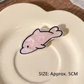 Pink dolphin Y2K hair clip in pearlescent finish, 5cm dopamine style acetate hairpin - 2# Small Fish Hair Clip