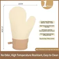 Guante de horno beige de silicona resistente al calor y antideslizante 19x27,5cm - 95g / Marfil