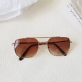 Lunettes de soleil aviateur dorées pour garçons avec verres dégradés marron - Double Thé