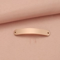 Connettore a barra curva in acciaio al titanio oro rosa con due fori per gioielli fai-da-te - Oro Rosa Lucido