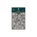 Adesivi per unghie sottili FANSIDE FS-026 con motivi floreali bianchi e foglie - FS-026