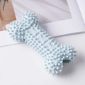 Hellblaues hundespielzeug in knochenform mit TPR-noppen zur zahnpflege und kauen - Spike Molar Knochen / 12cm (85g) / Blau