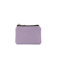 Minimalist lavender canvas coin purse with a premium texture and black zipper detail - Lavender Blue