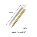 Zauberstab-Stift Silikonform für Epoxidharz DIY mit goldenem strukturiertem Stift - Stil 7 Magische Stiftform