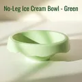Cuenco de cerámica para gatos verde pastel con borde ondulado y base plana - Cuenco de Helado (Sin Soporte) Verde