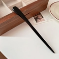 Minimalist black tulip hair pin for bun styling with glossy finish and sleek design - Minimalist Glossy Black