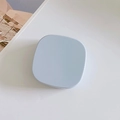 Sleek light blue square contact lens case with minimalist matte finish for daily travel - Blue