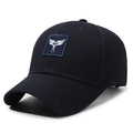 Berretto da baseball classico in cotone nero con logo alato ricamato per uomini - Taglia Unica(Regolabile) / Blu navy
