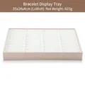 Champagne gold jewelry display tray with 40 slots for bracelets and bangles - Champagne Beige 40-Compartment Bracelet Tray