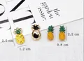 Colgantes de piña de aleación y resina para joyería DIY, tallas 2,5x1,2cm y 2,2x0,8cm - Piña 3D