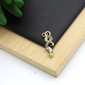 18K gold plated snake pendant with colorful zircons for DIY jewelry necklaces - Multicolor Zirconia Snake Wrap Style