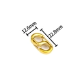 Golden stainless steel double-ended S-hook connector for DIY jewelry, 22.8mm size - Gold 22.8mm