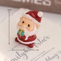 Miniature resin Santa Claus figurine with gift box, 5cm height Christmas ornament - Christmas Santa Claus