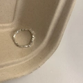 Minimalist S925 sterling silver beaded ring in silver finish on a neutral paper tray - Metal Bead Grainy Style (J4027)