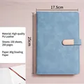 Professional light blue B5 notebook with premium PU leather cover and metal buckle closure - B5 (With Buckle / 100 Sheets) / Light Blue