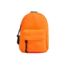 Bright orange mini nylon crossbody chest bag with black zippers for sports and fitness - Orange