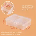 Transparent 4-grid PP plastic storage box with dimensions for fishing gear and small parts - Fishing Gear 4-Compartment (10.1x7x3.1cm)