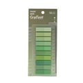 Morandi grüne Gradient Haftnotizen Set mit 10 Farben und 200 Blatt auf einem Lineal - Verlauf Grün