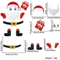 DIY Christmas Santa felt wall sticker kit with boots, hat and belt size dimensions - Santa with Gift Box