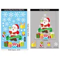 Christmas window decals set featuring Santa Claus, snowflakes and festive gift patterns - BQ255 Santa Christmas Tree