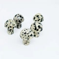 Mini Dalmatian Jasper stone mushroom ornaments for home and landscape decoration - Dalmatian Jasper