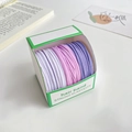 Elastic hair bands in purple and lavender shades packaged in a white box - Purple Series