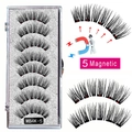 Reusable 5-magnetic eyelash set MB4K-5 with 8 pairs of dense black lashes and glitter case - MB4K-5 / 5 Pairs Eyelashes (No Tools)