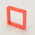 Square orange jewelry suspension box with high elastic PE film for 3D display - Red