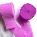 Two rolls of vibrant purple crepe paper for festive party decoration and DIY crafts - Purple