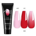 Thermal red poly nail extension gel changing color between forty and zero degrees - Thermal Pink-Red (02)