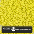 Vibrant 4mm solid yellow painted glass round beads for DIY jewelry and beaded crafts - 08