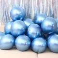 Set of blue metallic balloons with mirror finish for festive party decoration - 12 Inch 2.8g Metallic Blue 50Pcs