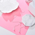 Silver crystal pearl eyeglass chain with lobster clasps and silicone loops for women - Round / Silver