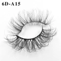 Dramatic 6D-A15 layered black eyelashes with Russian volume and messy curl style - Crossed Thick Curled Style(6D-A15)