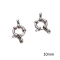 Set of two 10mm silver stainless steel spring ring clasps for DIY jewelry making - Sailor Clasp 10mm Steel Color (1 pc/Pack)
