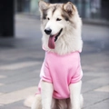 Pink pet sports hoodie with white side stripes for large dogs like Golden Retrievers - Big Dog Adidas Pink / Xs (chest Circumference 27cm Recommended For Pets Weighing 1-2 Catties)