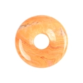 Natural orange agate donut pendant with unique stone textures for DIY jewelry - Crazy Agate